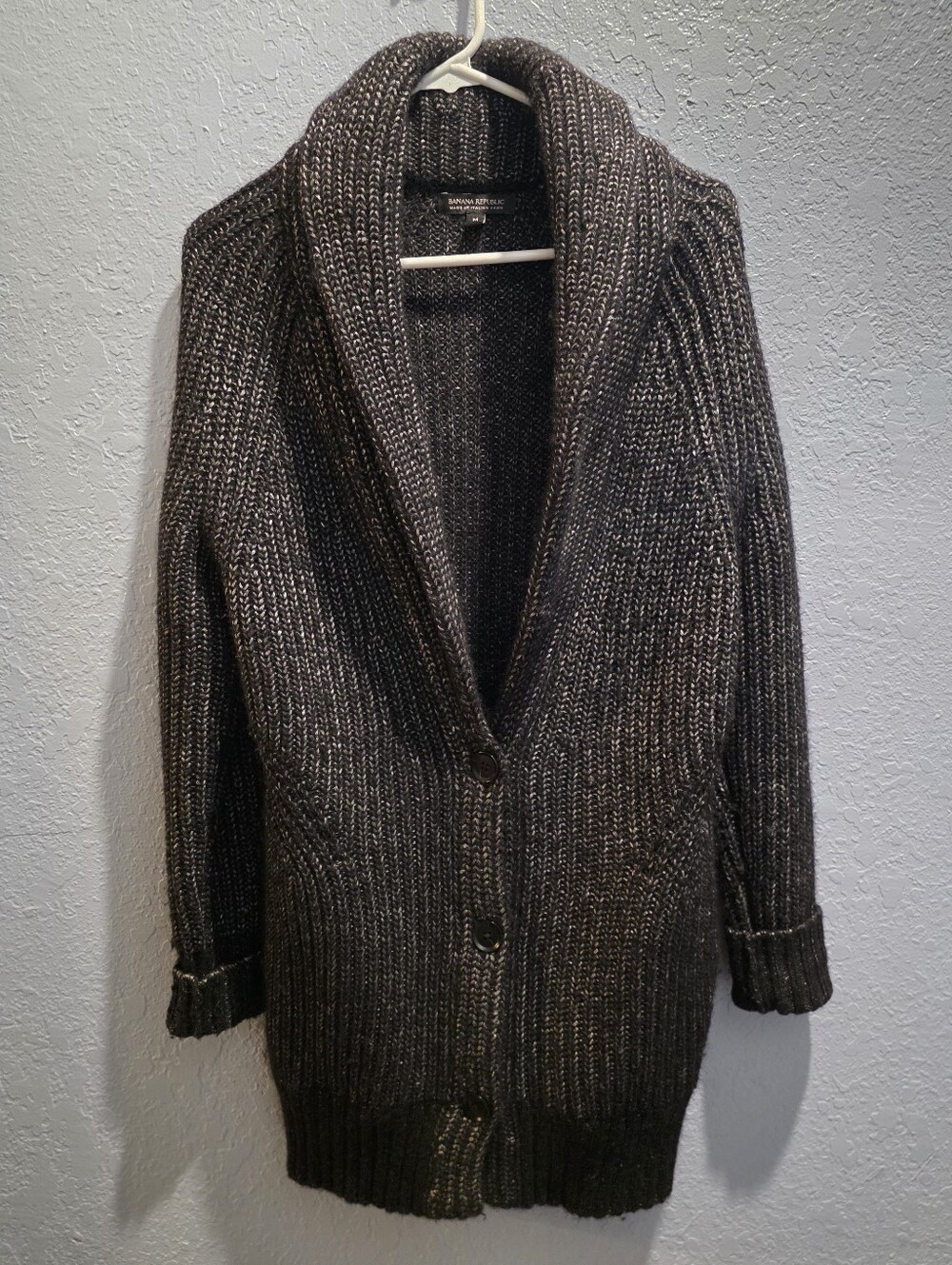 Banana Republic Women's OversizedShawl Collar Knit Cardigan -Medium